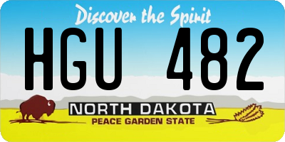 ND license plate HGU482