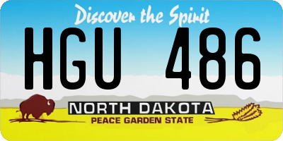 ND license plate HGU486