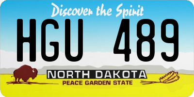 ND license plate HGU489