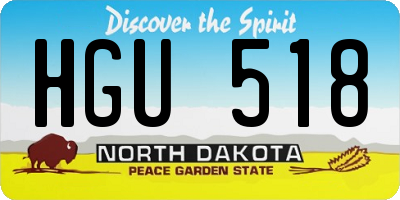 ND license plate HGU518