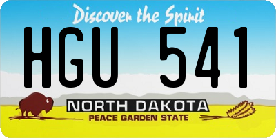 ND license plate HGU541