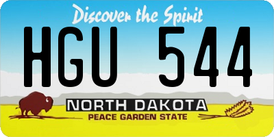 ND license plate HGU544
