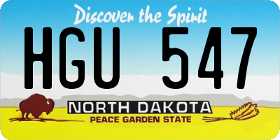 ND license plate HGU547
