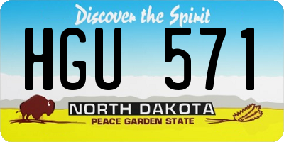 ND license plate HGU571