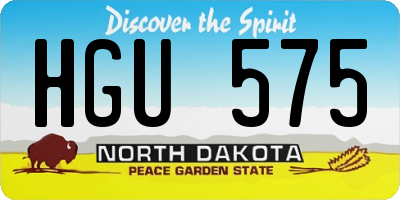 ND license plate HGU575