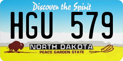 ND license plate HGU579