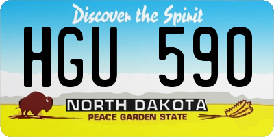ND license plate HGU590