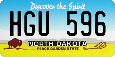 ND license plate HGU596