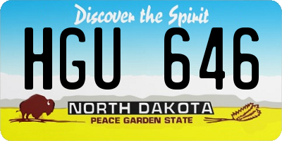 ND license plate HGU646