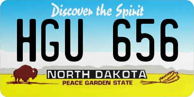 ND license plate HGU656