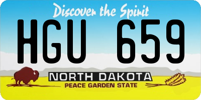 ND license plate HGU659