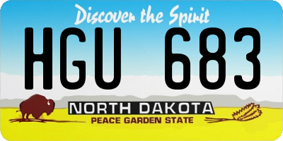 ND license plate HGU683