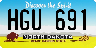 ND license plate HGU691