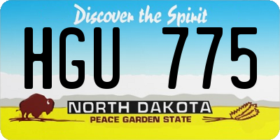ND license plate HGU775