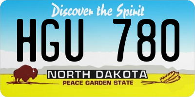 ND license plate HGU780