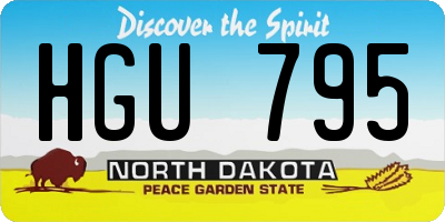 ND license plate HGU795