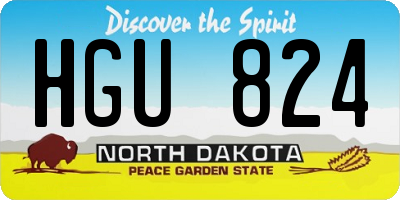 ND license plate HGU824