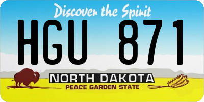 ND license plate HGU871