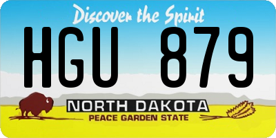 ND license plate HGU879