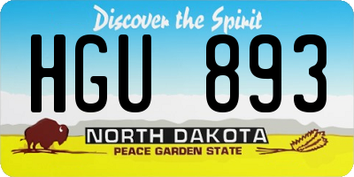ND license plate HGU893