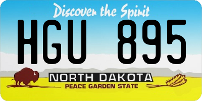 ND license plate HGU895