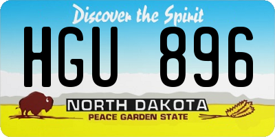 ND license plate HGU896