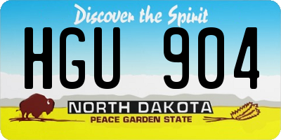 ND license plate HGU904