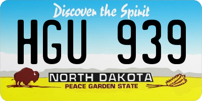 ND license plate HGU939