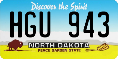 ND license plate HGU943