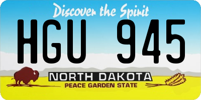 ND license plate HGU945