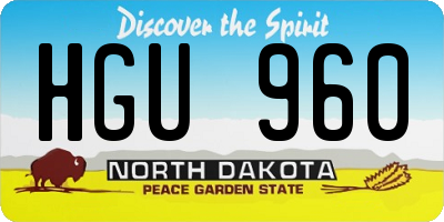 ND license plate HGU960