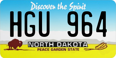 ND license plate HGU964