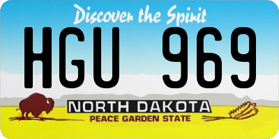 ND license plate HGU969
