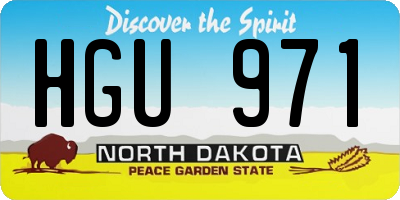ND license plate HGU971