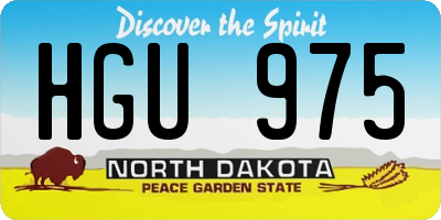 ND license plate HGU975