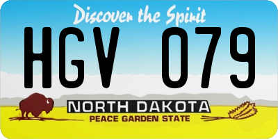 ND license plate HGV079
