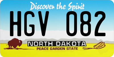 ND license plate HGV082