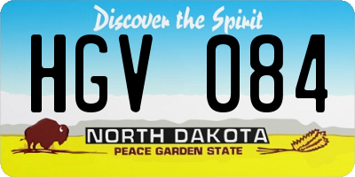 ND license plate HGV084