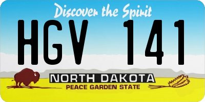 ND license plate HGV141