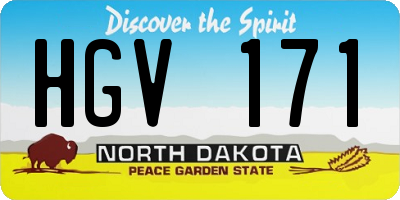 ND license plate HGV171