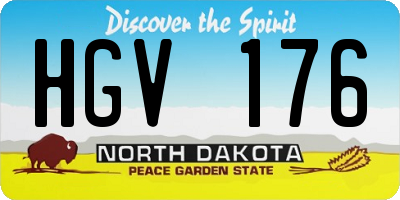 ND license plate HGV176