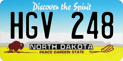 ND license plate HGV248