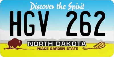 ND license plate HGV262