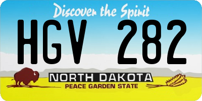 ND license plate HGV282