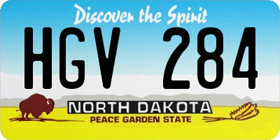 ND license plate HGV284