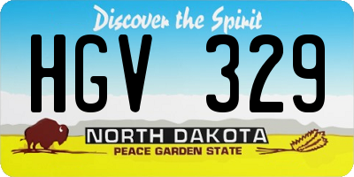 ND license plate HGV329