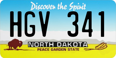 ND license plate HGV341