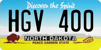 ND license plate HGV400