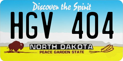 ND license plate HGV404