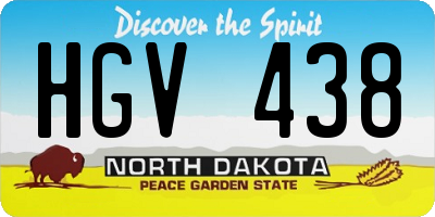 ND license plate HGV438